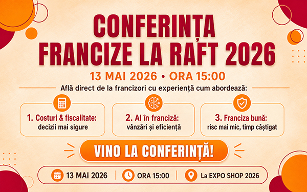 Conferința Francize la Raft 2026 – 13 mai, ora 15:00